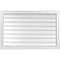 Ekena Millwork Vertical Surface Mount PVC Gable Vent w/ 2"W x 2"H , Brickmould Sill Frame, 40"W x 26"H GVPVE40X2603SN - alternate 1